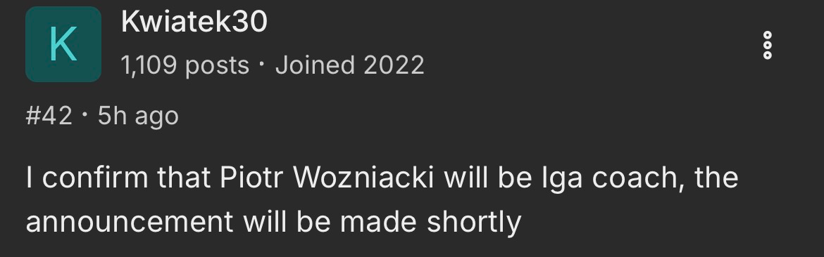 斯瓦泰克无预警炒掉教练费塞特！她将聘请沃兹尼亚奇父亲